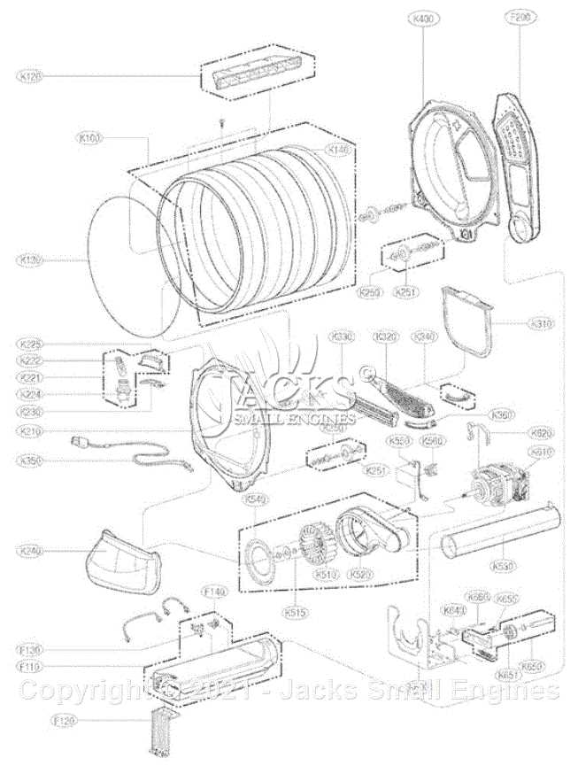 dryer diagram of parts