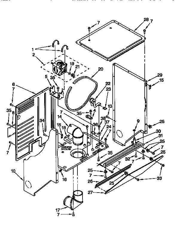 electric dryer parts diagram