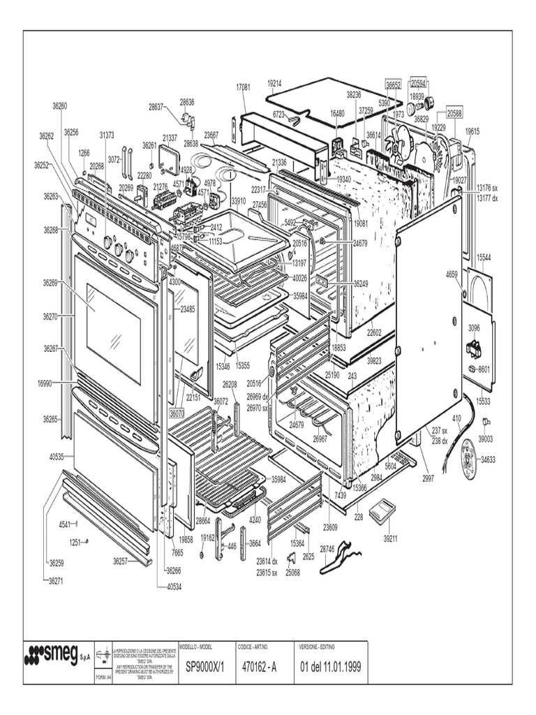 electric oven parts diagram