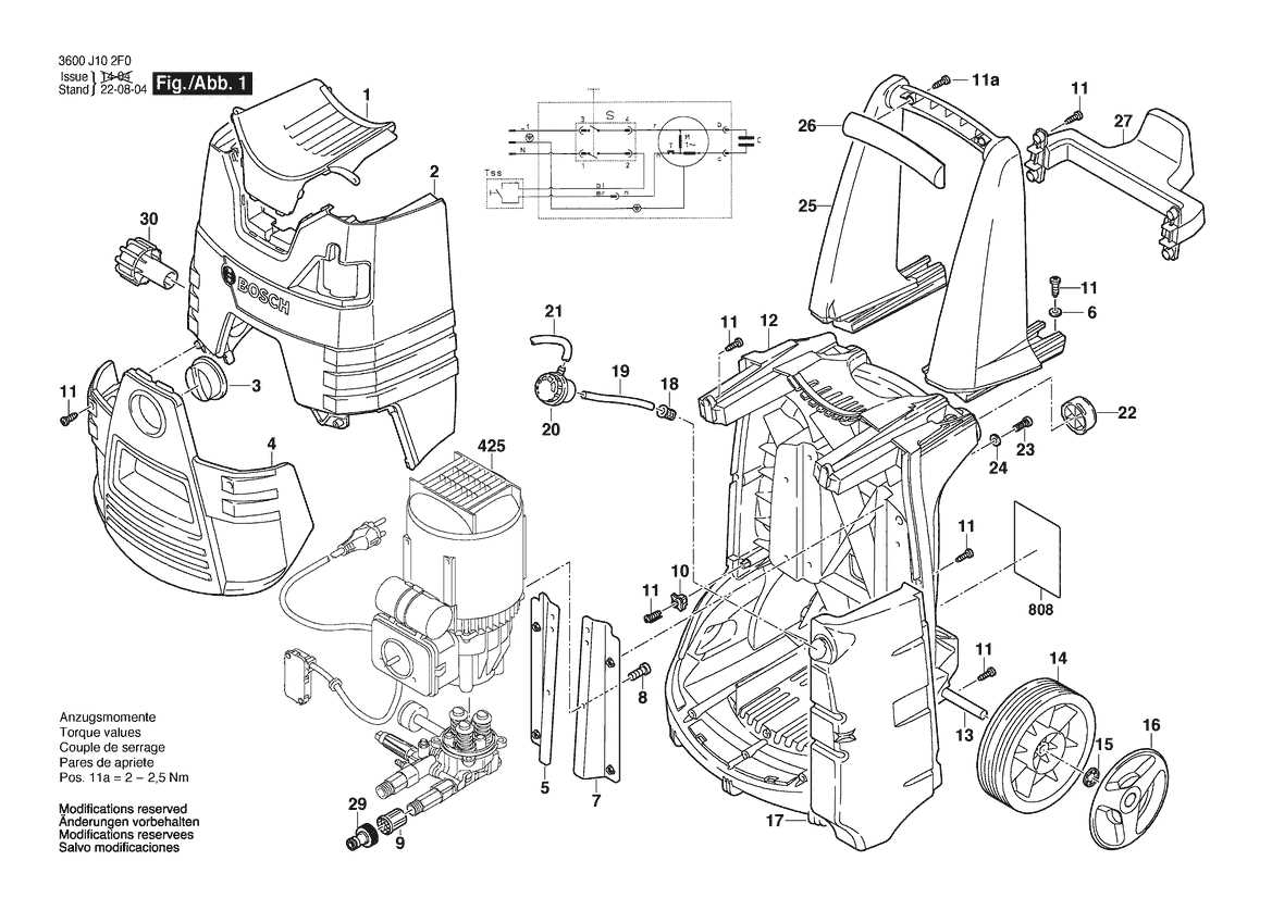 electric pressure washer parts diagram