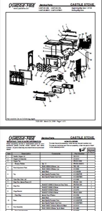 englander pellet stove parts diagram