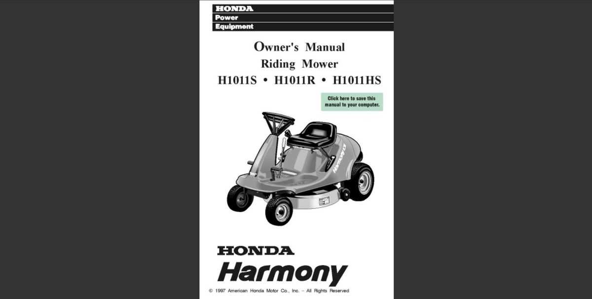 honda harmony 1011 parts diagram