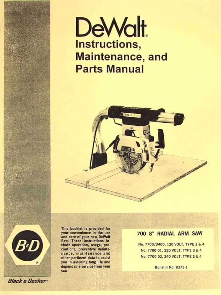 dewalt radial arm saw parts diagram