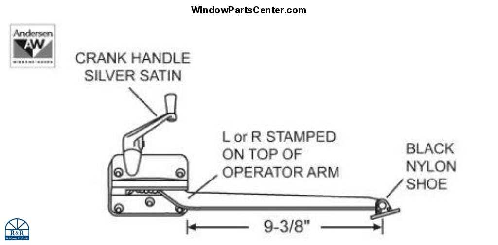 andersen casement window parts diagram