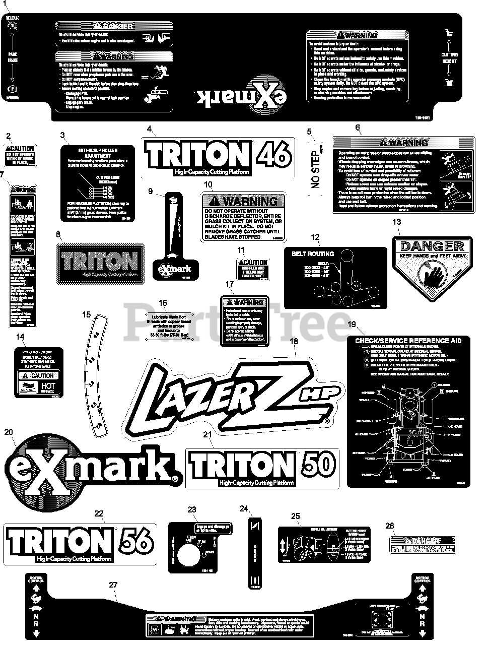 exmark zero turn parts diagram