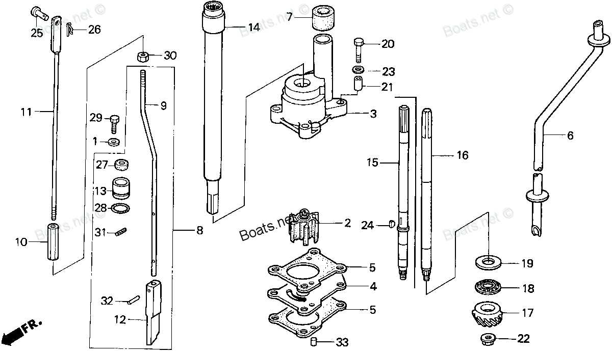 honda outboard parts diagram