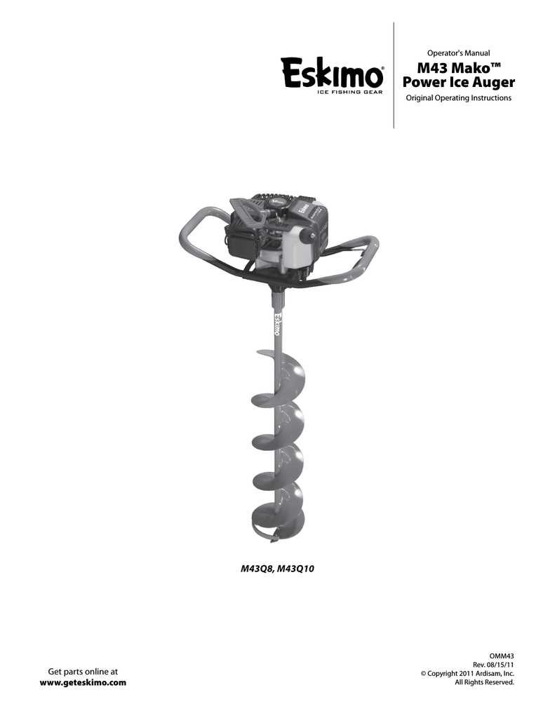 eskimo ice auger parts diagram