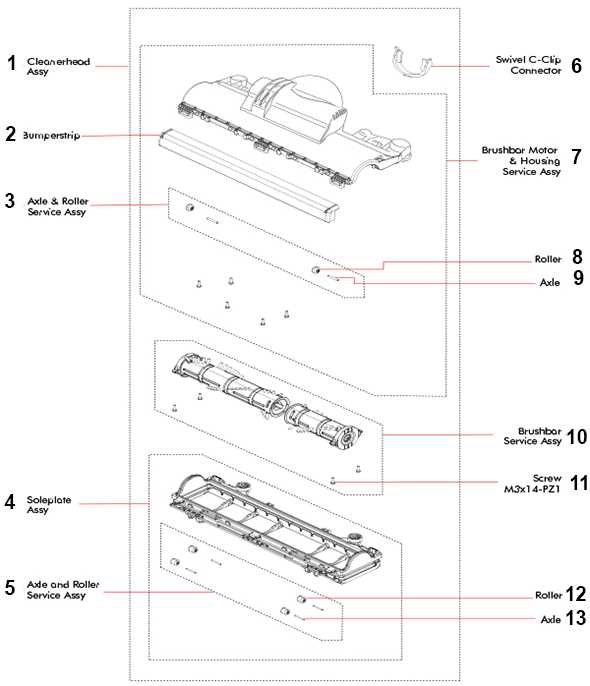 dyson animal vacuum parts diagram