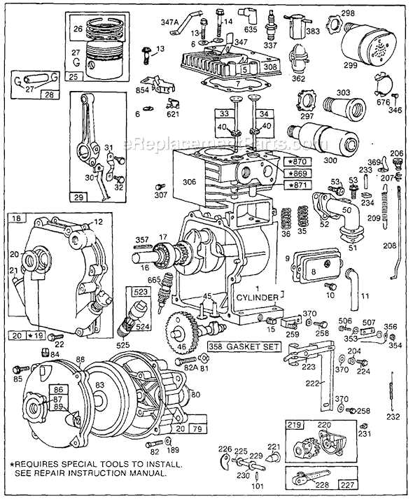 briggs and stratton 300 series parts diagram