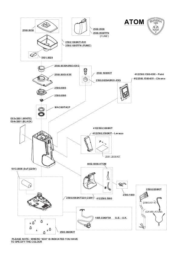 eureka mignon parts diagram