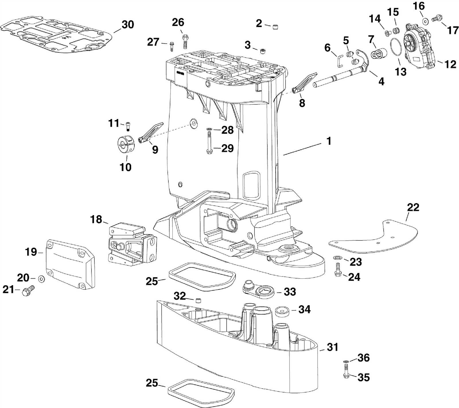 evinrude motor parts diagram