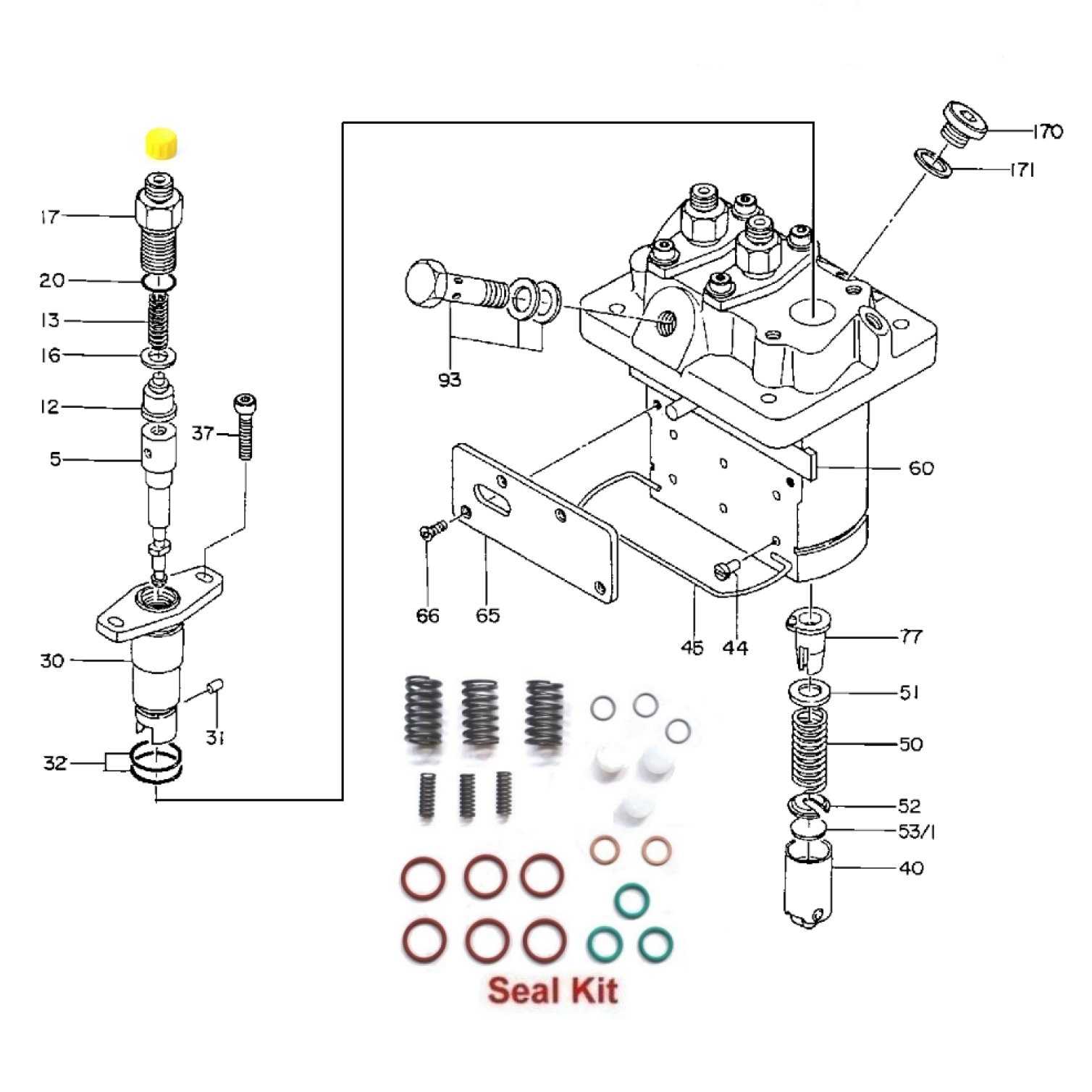 zexel fuel injection pump parts diagram