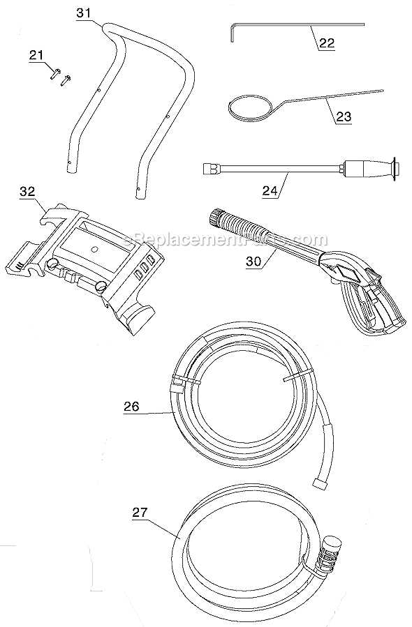 excell pressure washer parts diagram