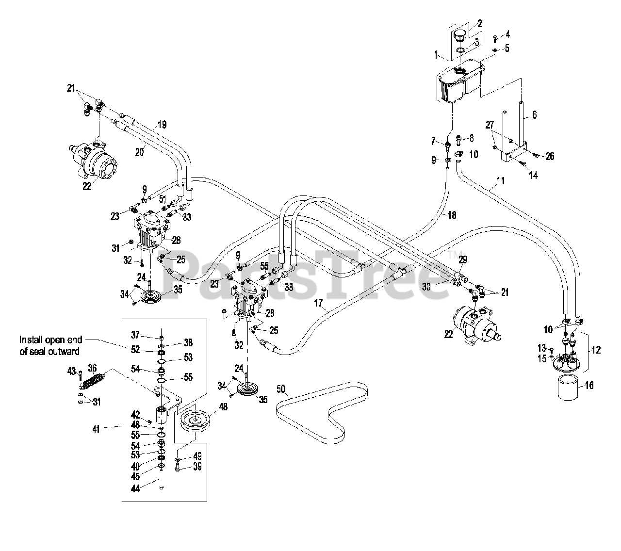 exmark zero turn parts diagram