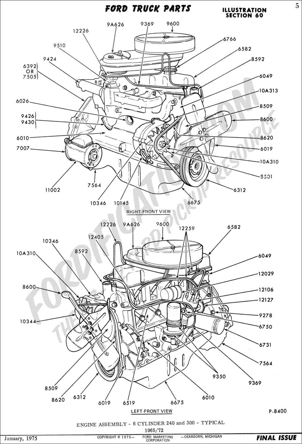 exploded view ford 4.6 engine parts diagram