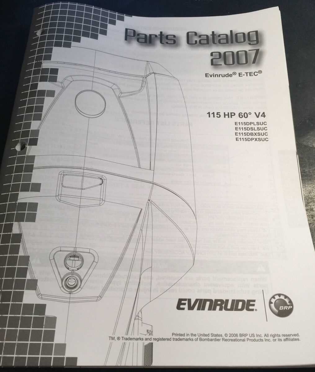 evinrude etec 115 parts diagram