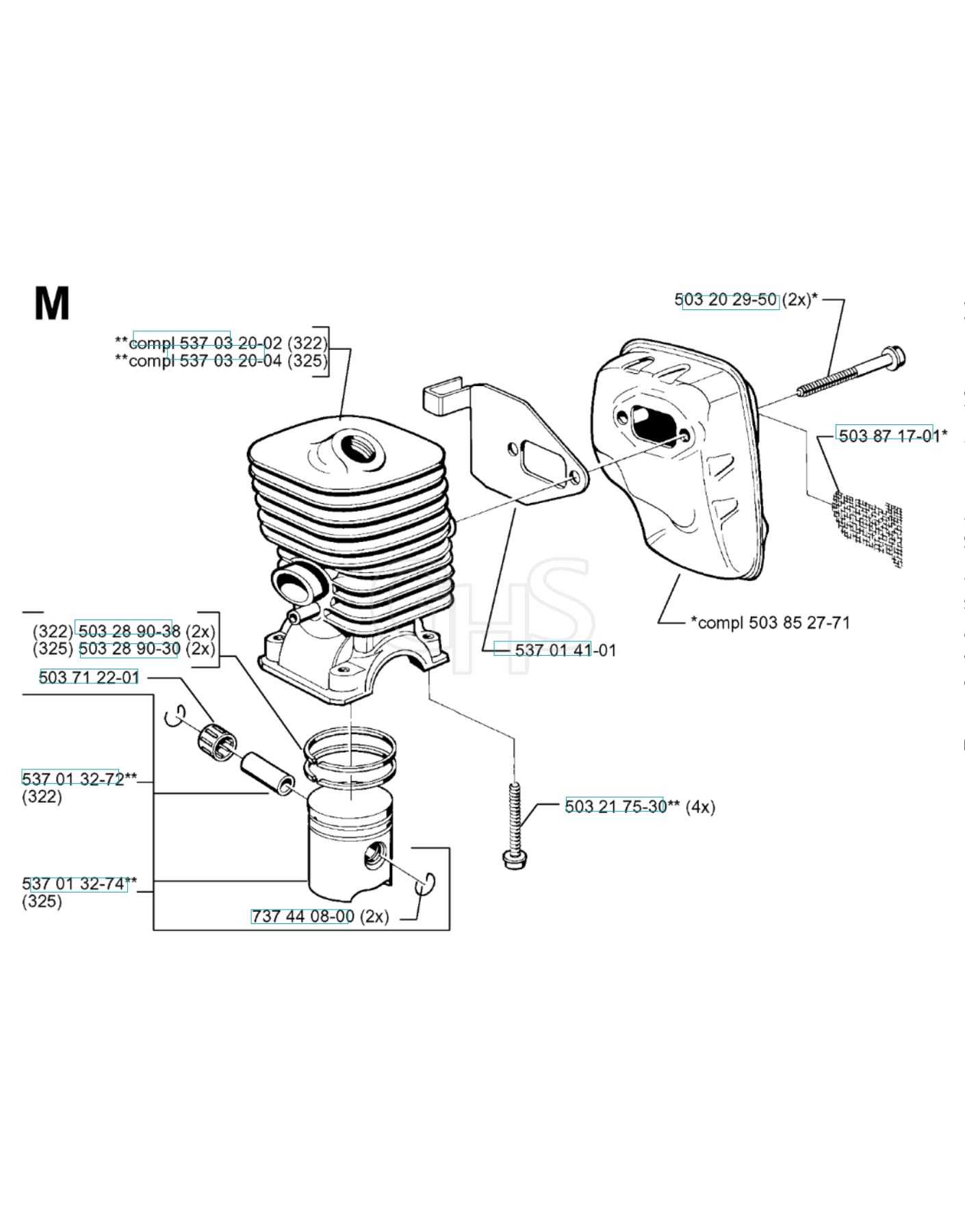 husqvarna 322c parts diagram