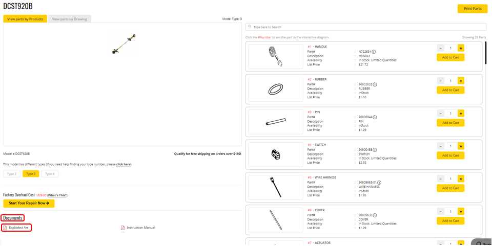 dewalt 20v chainsaw parts diagram