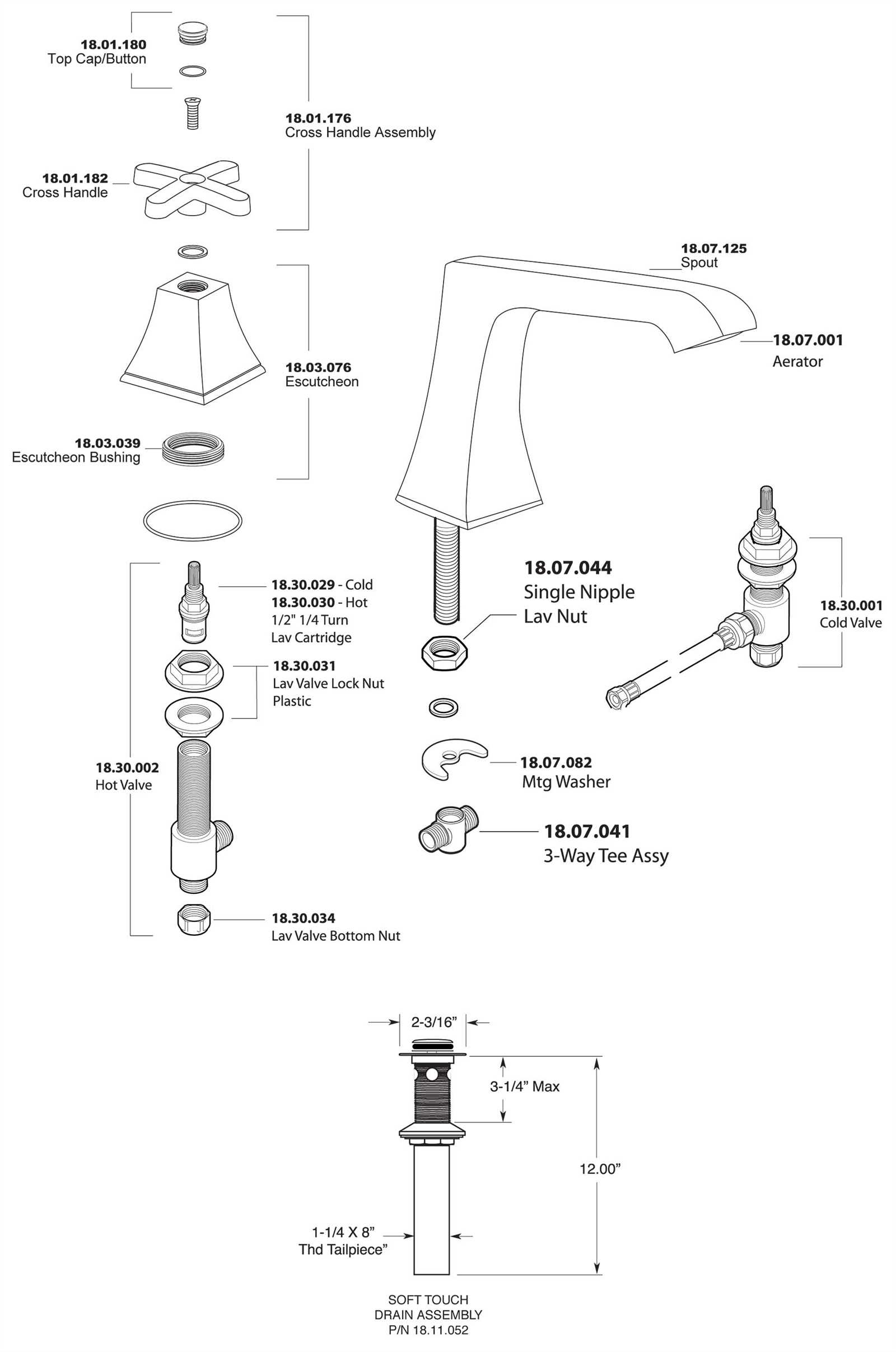 faucet handle parts diagram