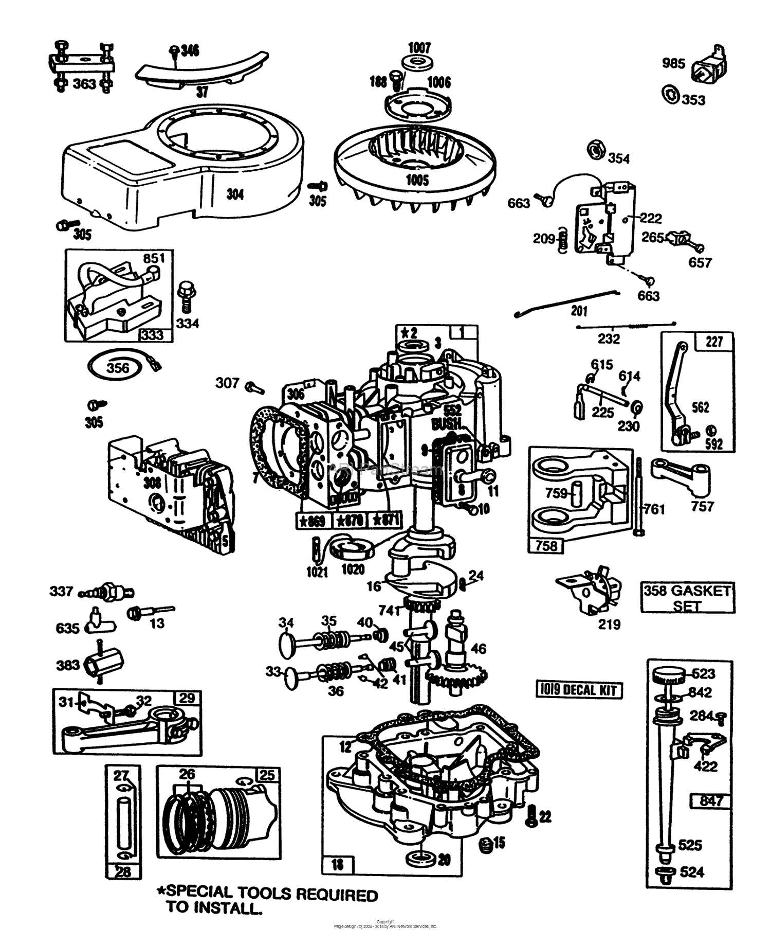 briggs and stratton model 12000 parts diagram