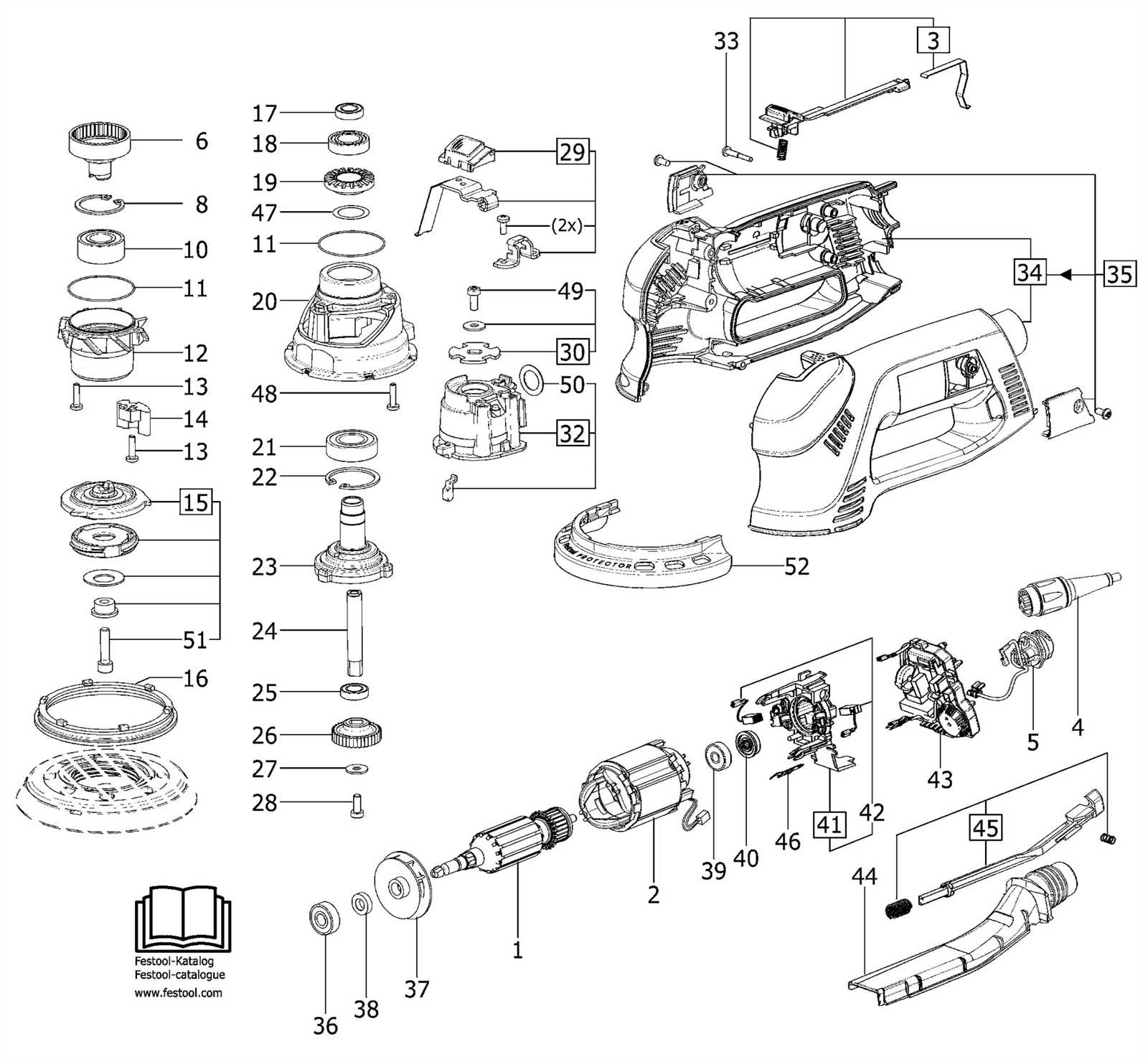 festool ro 150 feq parts diagram