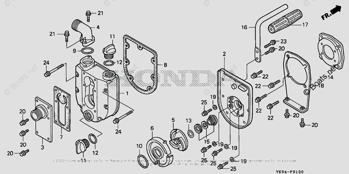 honda gx160 water pump parts diagram