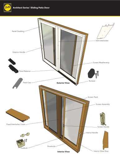 pella sliding screen door parts diagram