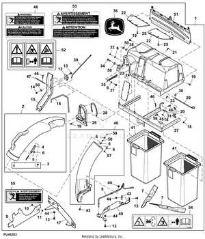 john deere power flow bagger parts diagram