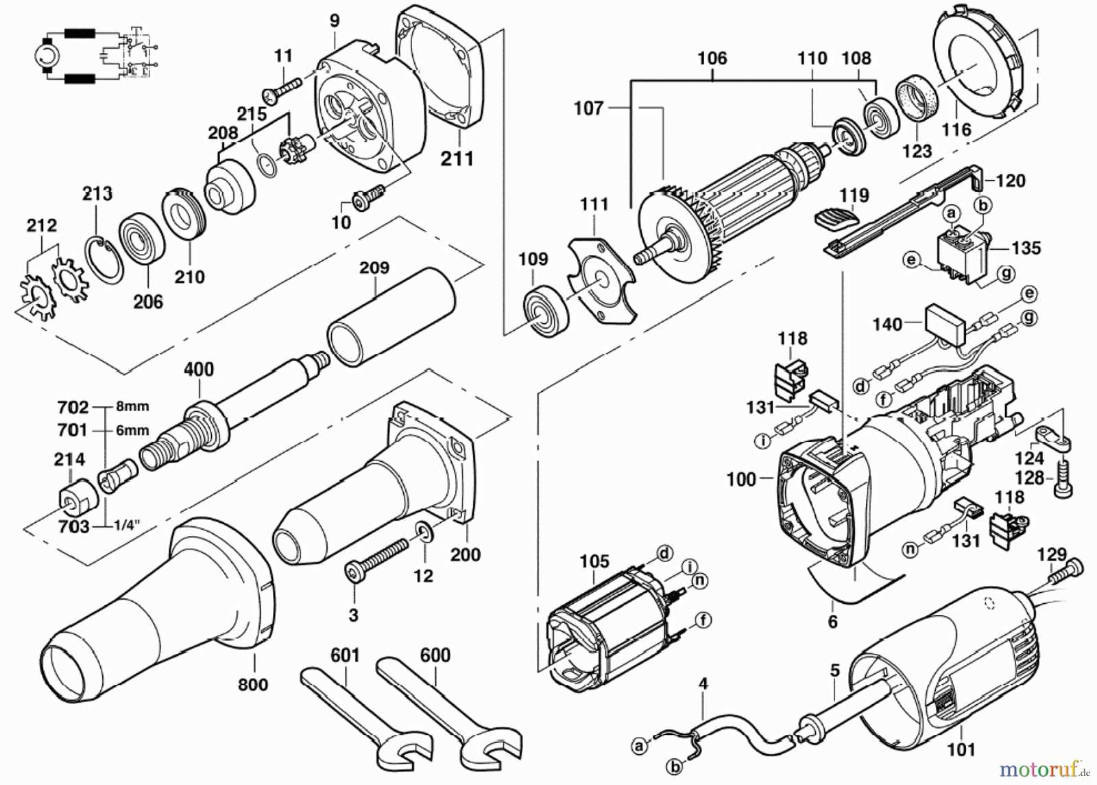 milwaukee angle grinder parts diagram