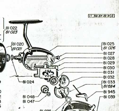 fishing reel parts diagram