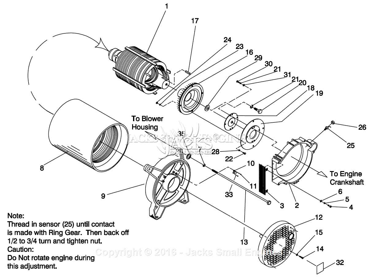 diagram parts of generator