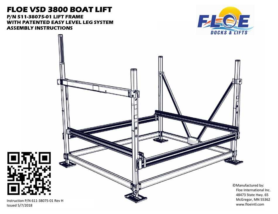 floe boat lift parts diagram