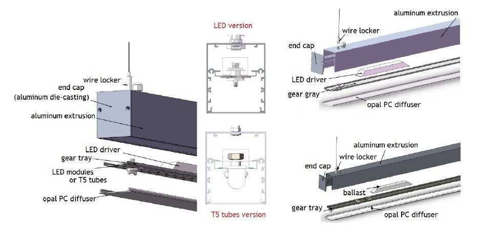 fluorescent light parts diagram