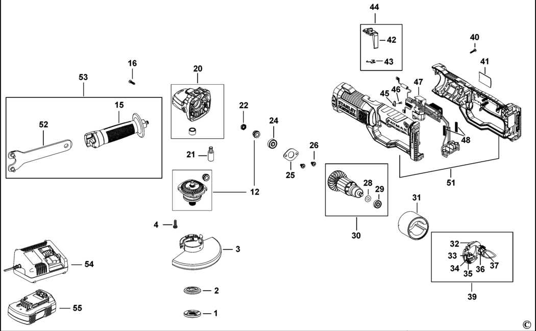 makita angle grinder parts diagram