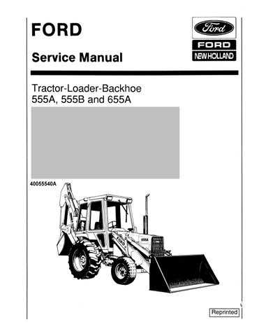 ford 555d backhoe parts diagram