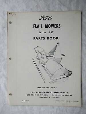 ford 907 flail mower parts diagram