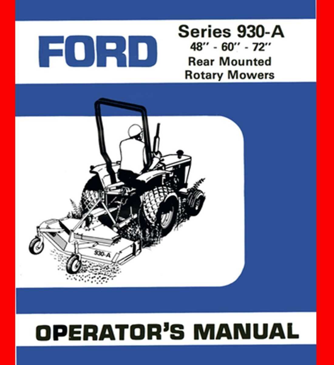 ford 951 rotary cutter parts diagram