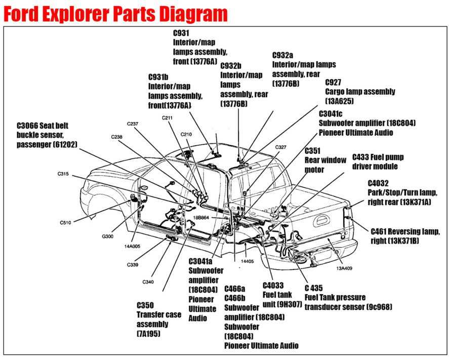 ford body parts diagram