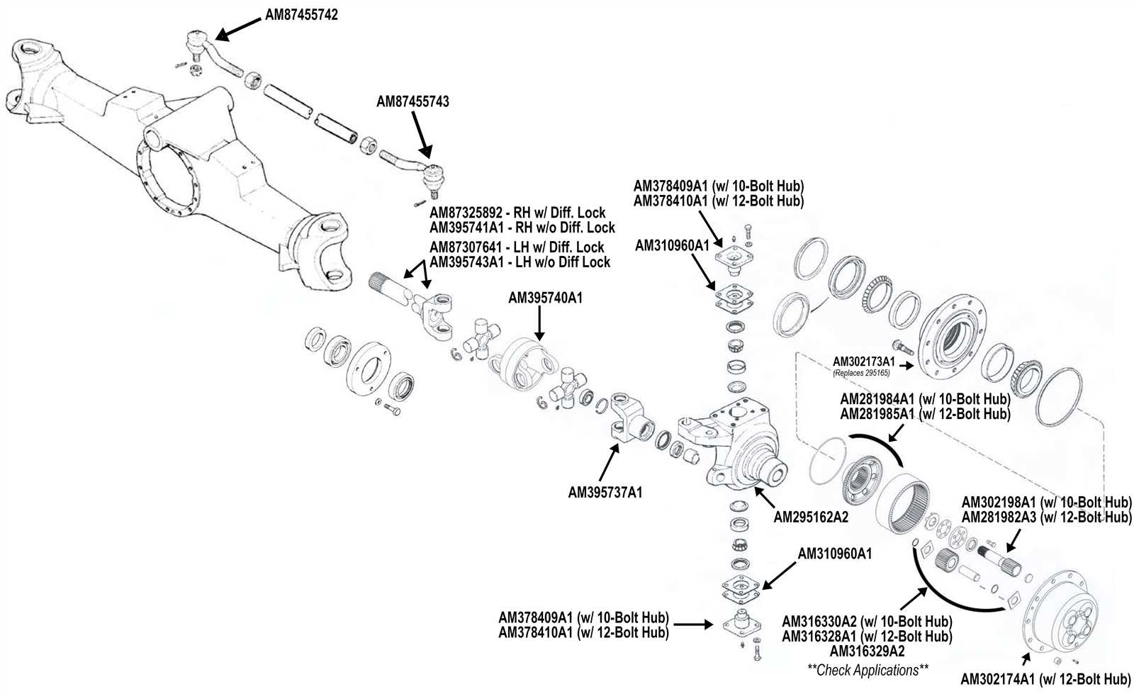 ford dana 60 front axle parts diagram