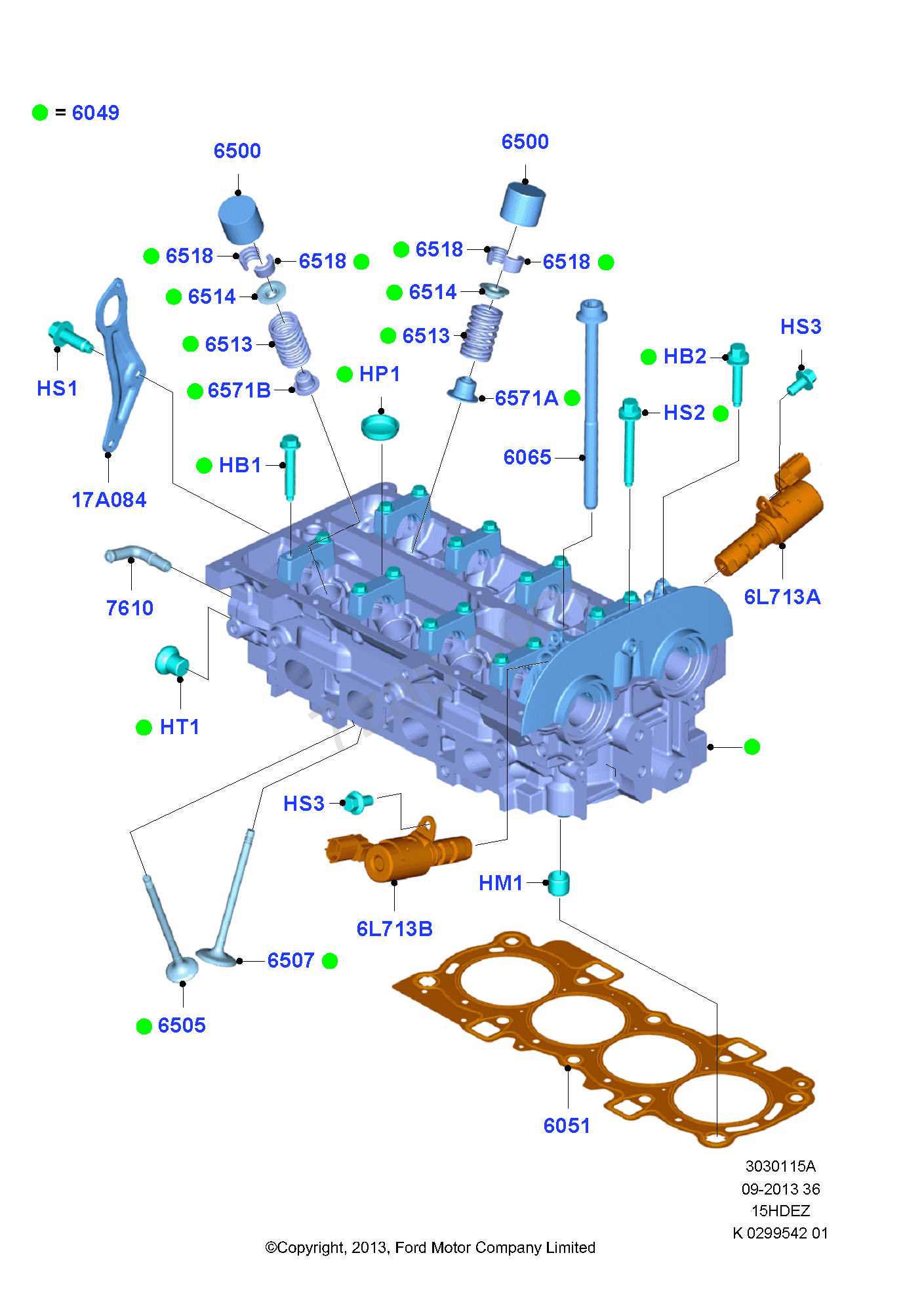 ford engine parts diagram