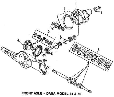 ford f350 front axle parts diagram