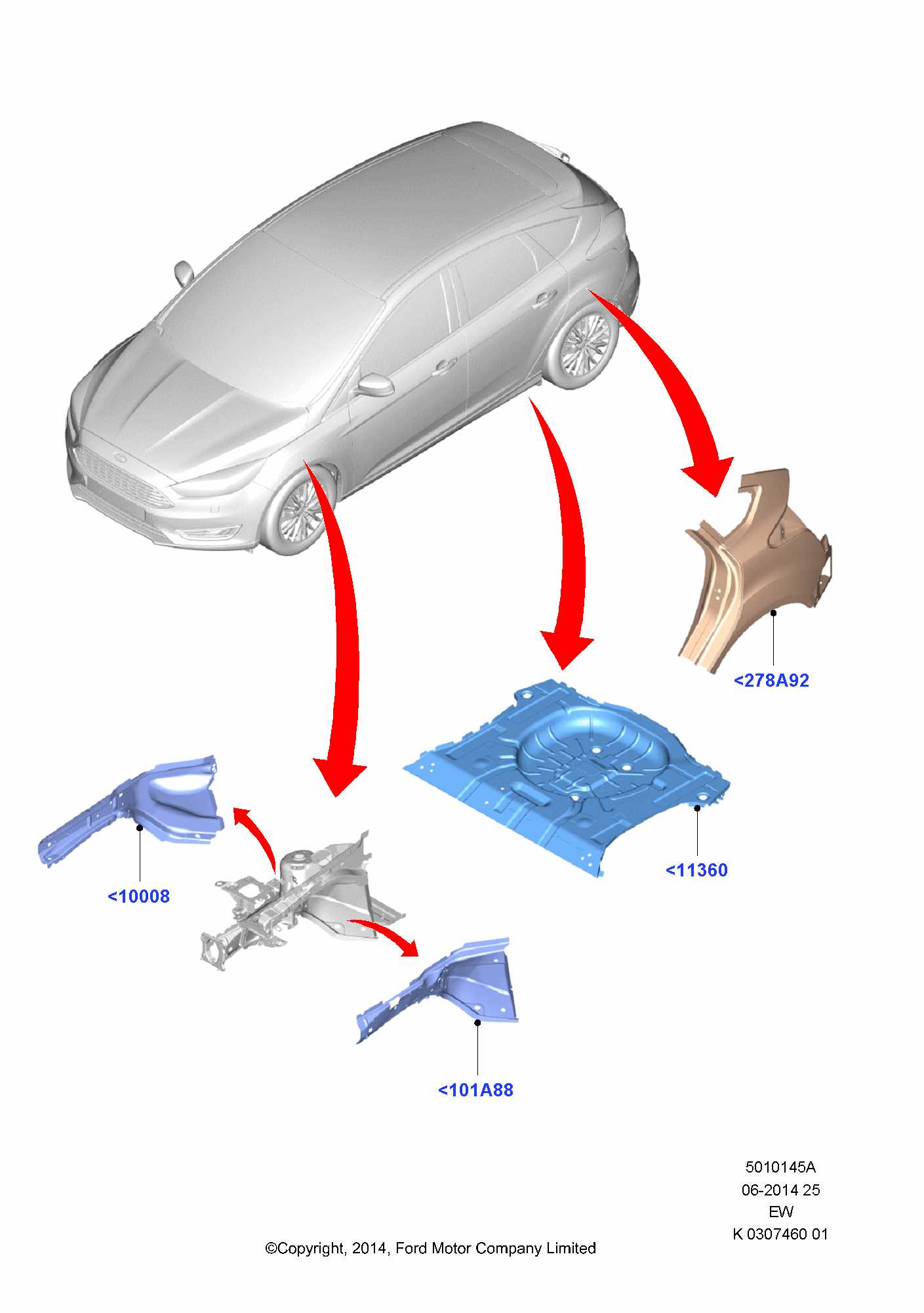 ford focus car parts diagram