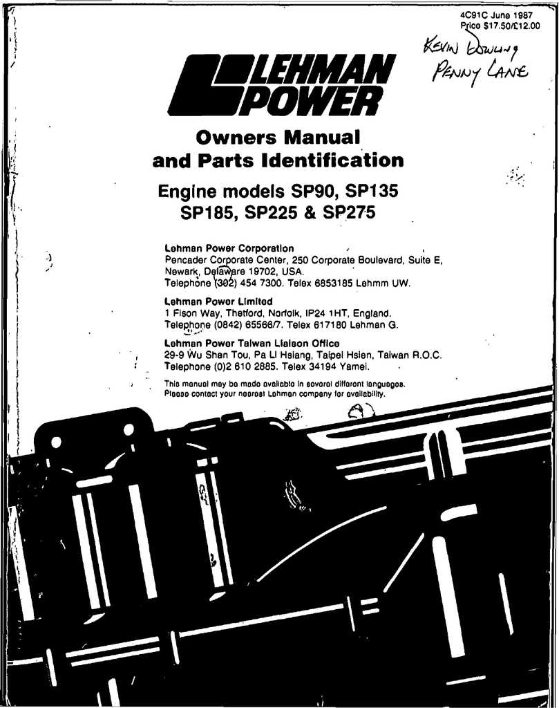 ford lehman parts diagram