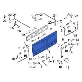 ford ranger tailgate parts diagram