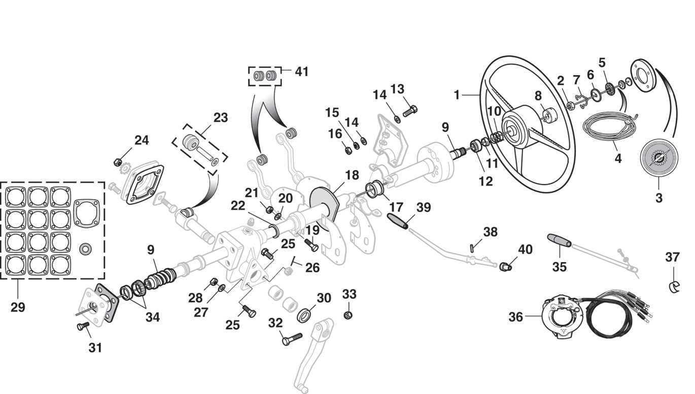 ford steering column parts diagram