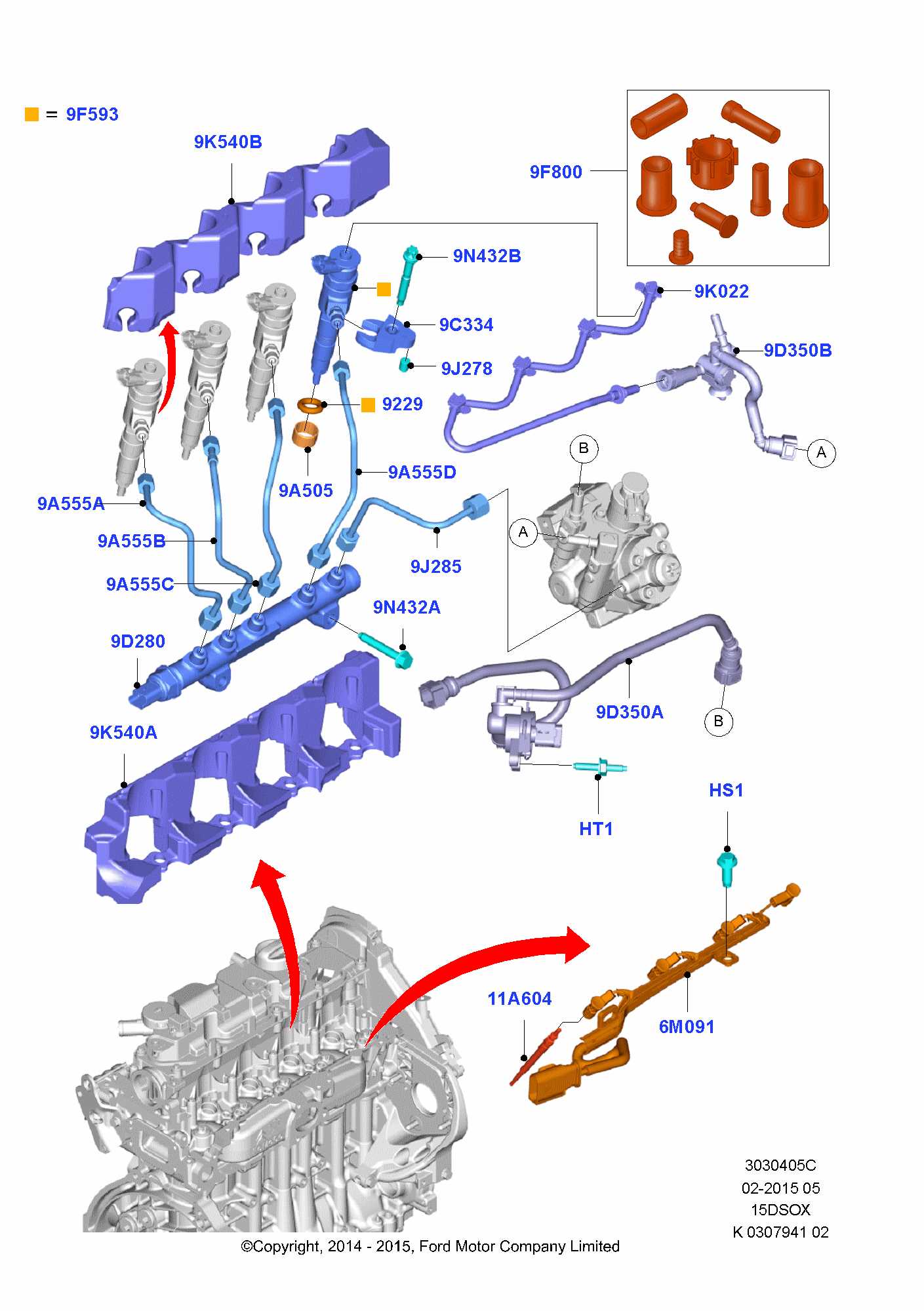 ford transit connect engine parts diagram