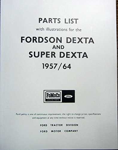 fordson dexta parts diagram