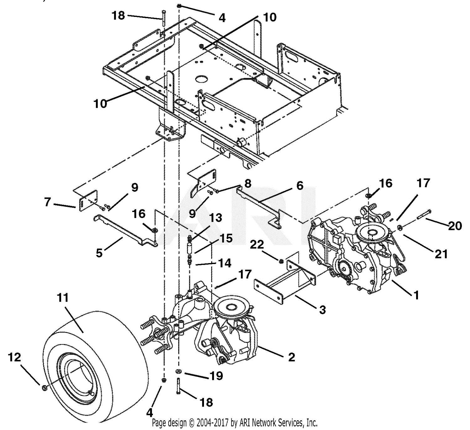 ariens lawn tractor parts diagram