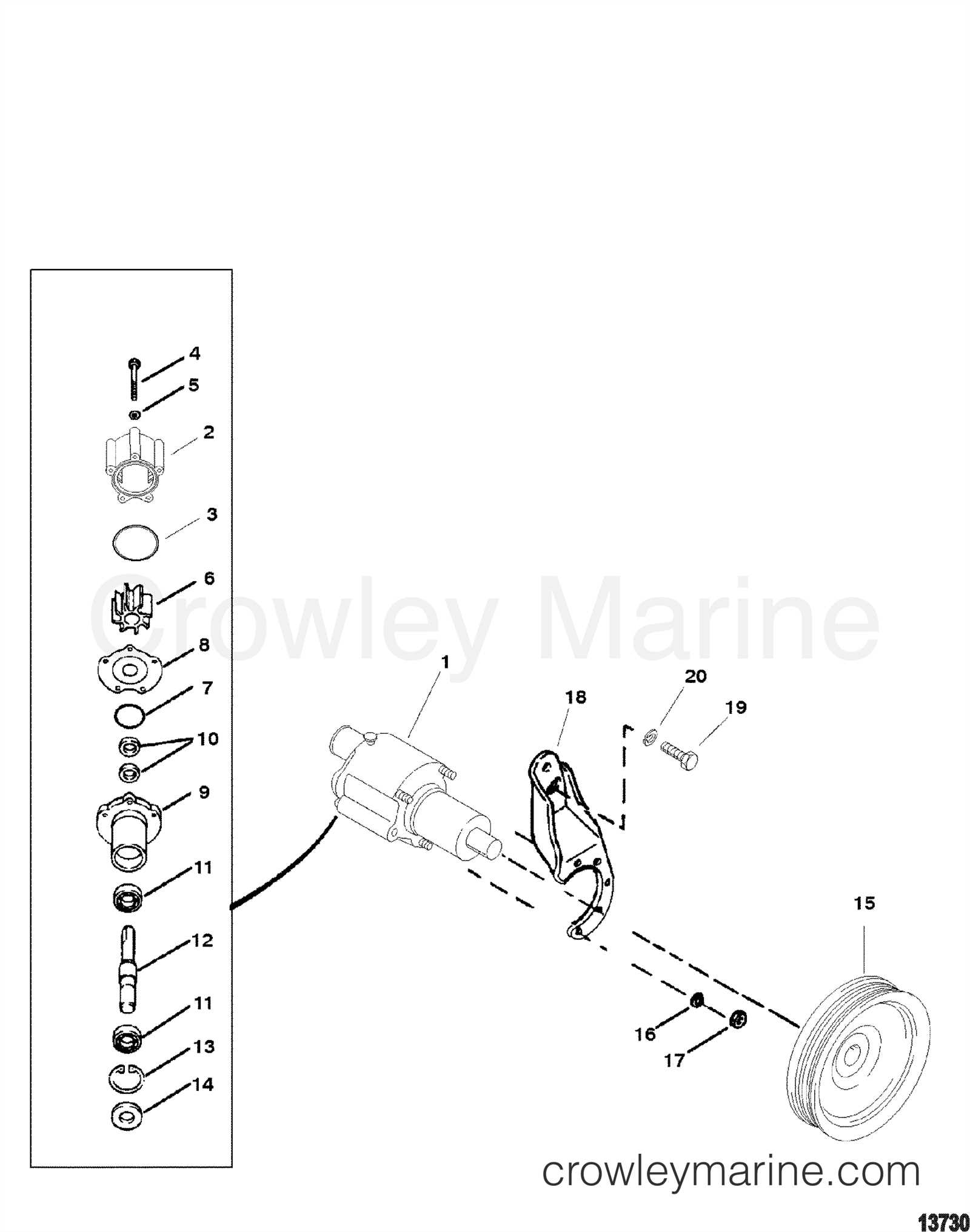 inboard motor parts diagram