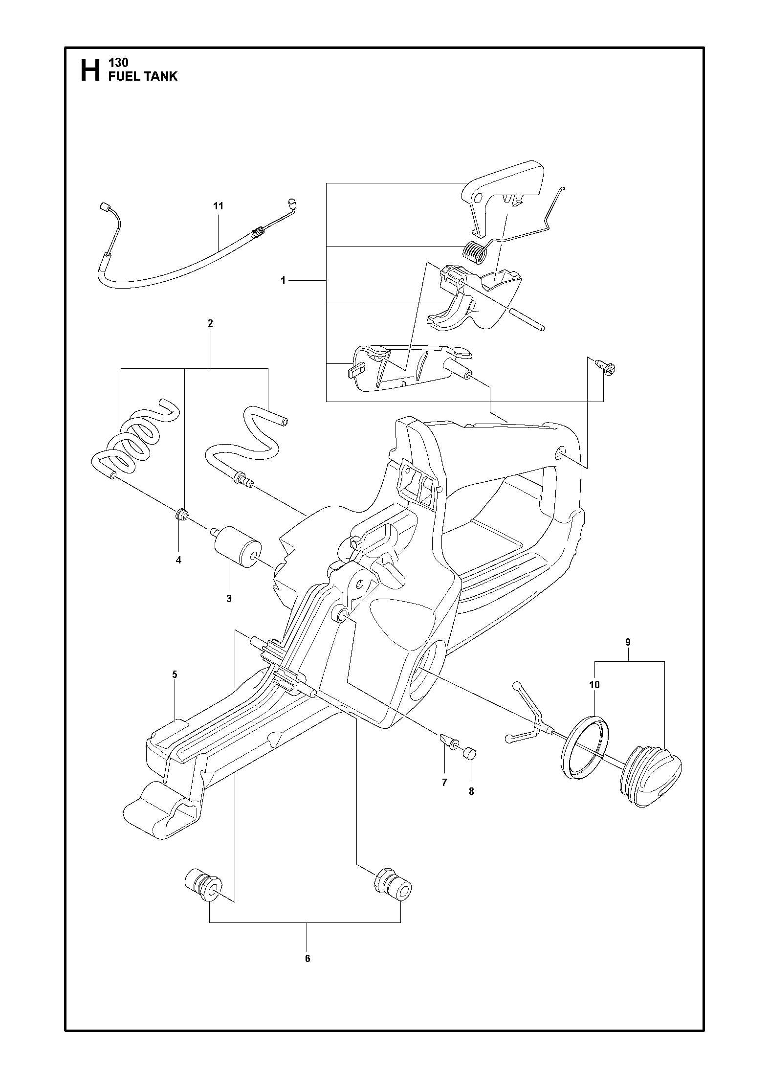 husqvarna 445 chainsaw parts diagram